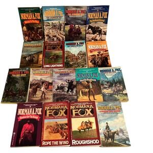 Norman A. Fox BOOK LOT of (17), Westerns, Paperback, Novels, Vintage